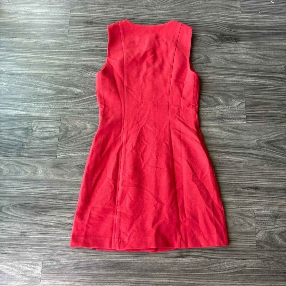 WAYF NEW Button Down Mini Fitted Classic Red Dress